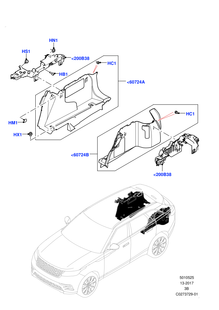 Side Trim (Luggage Compartment)