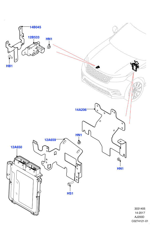 Engine Modules And Sensors (2.0L I4 DSL HIGH DOHC AJ200,2.0L I4 DSL MID DOHC AJ200,RHD)