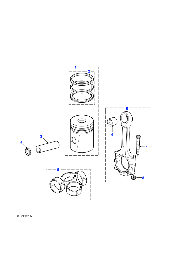 Piston, Connecting Rod & Bearings (2.5 Tdi EGR (Gem),2.5L 300 Tdi)((V)FROMMA081992)