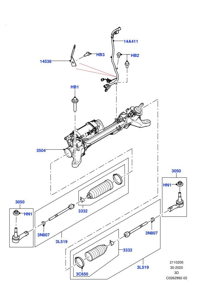 Steering Gear (Solihull Plant Build)((V)FROMHA000001)