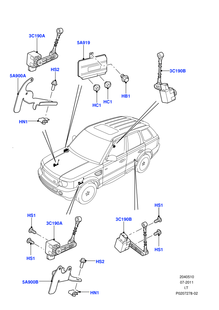 Air Suspension Controls/Electrics ((V)FROMAA000001)