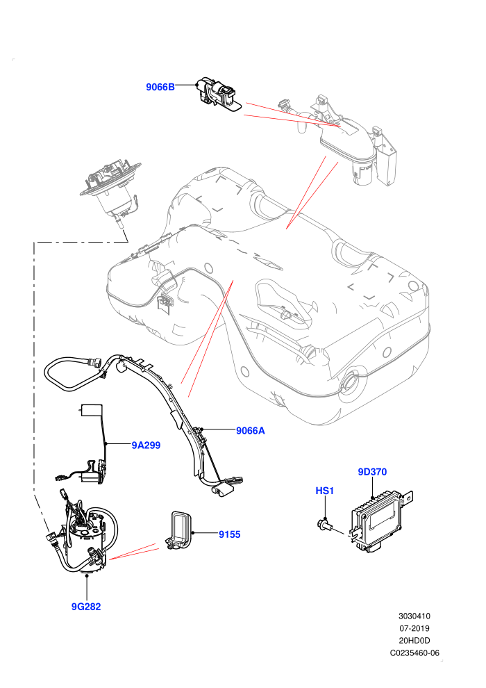 Fuel Pump And Sender Unit (2.0L 16V TIVCT T/C 240PS Petrol,2.0L 16V TIVCT T/C Gen2 Petrol,Halewood (UK))