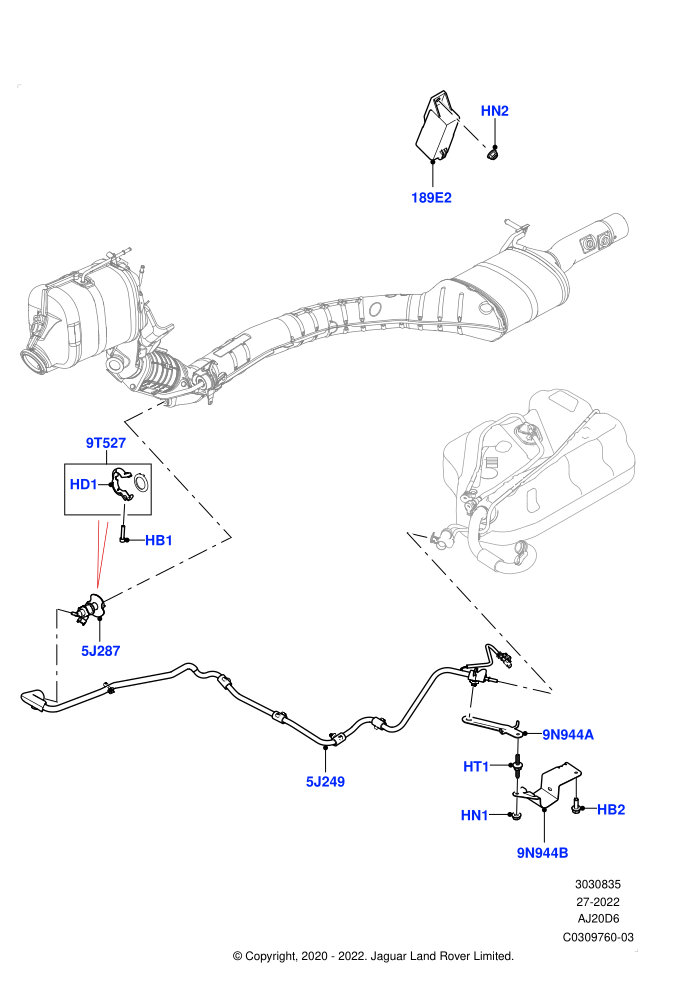 Exhaust Fluid Injection System (3.0L AJ20D6 Diesel High,With Diesel Exh Fluid Emission Tank)(Injector and Control Unit,Nitra Plant Build)((V)FROMM2000001)