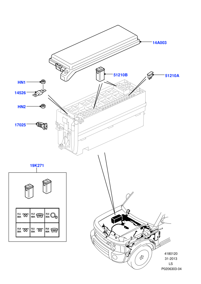 Fuses, Holders And Circuit Breakers (Engine Compartment)((V)FROMAA000001)