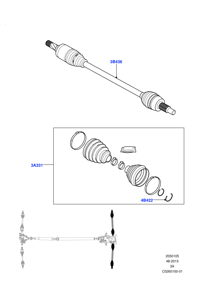 Drive Shaft - Rear Axle Drive (9 Speed Auto AWD,9 Speed Auto Trans 9HP50,Changsu (China))((V)FROMFG000001)