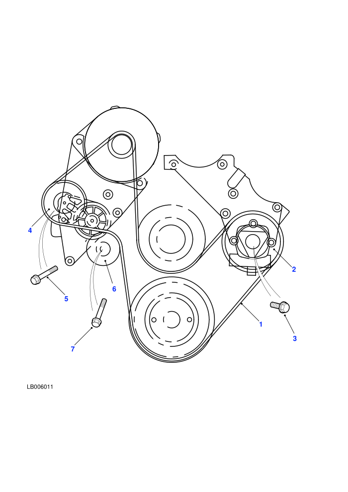 Drive Belt - Without ACE (Less Air Conditioning,V8)