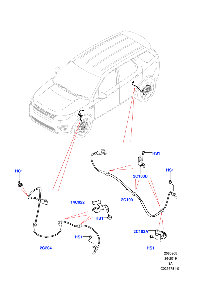 Anti-Lock Braking System (Halewood (UK))(ABS/Speed Sensor)((V)FROMLH000001)