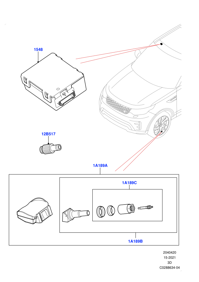 Tyre Pressure Monitor System (Nitra Plant Build)((V)TOM2450629 (V)FROMK2000001)