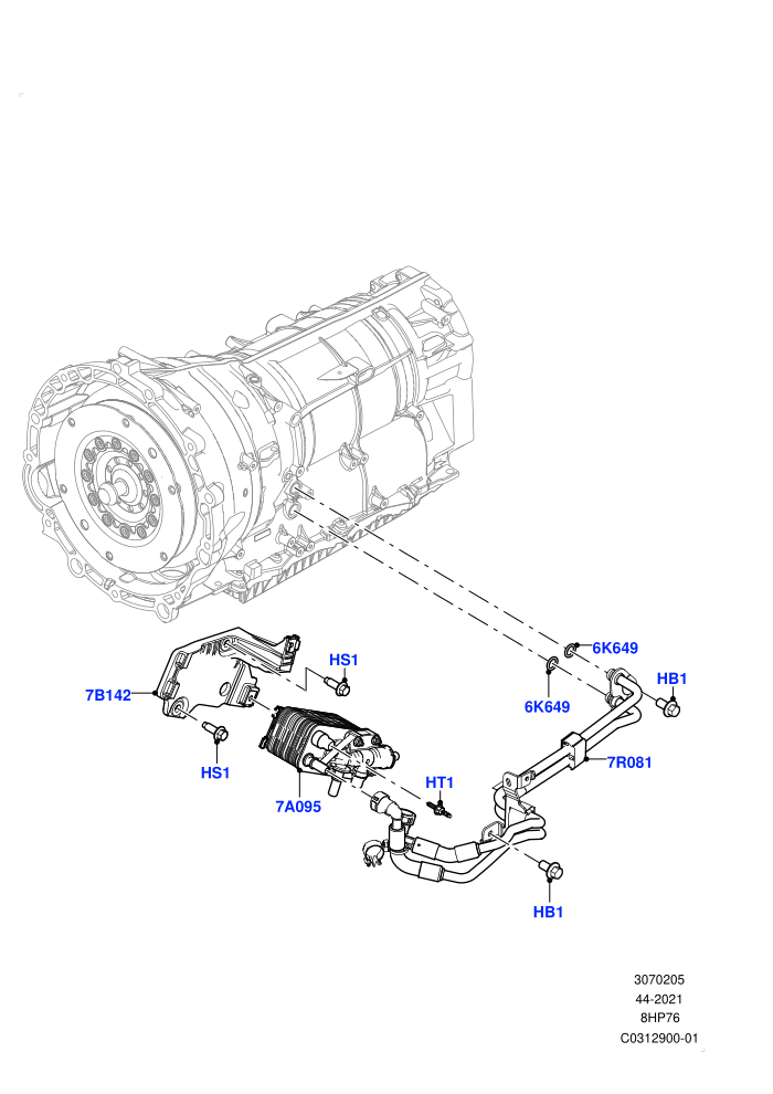 Transmission Cooling Systems (3.0L AJ20D6 Diesel High,3.0L AJ20P6 Petrol High,8 Speed Auto Trans ZF 8HP76)