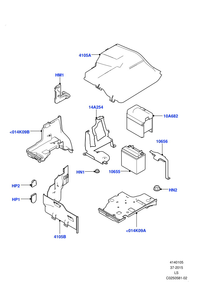 Battery And Mountings (LHD)(LH)((V)FROMEA000001)