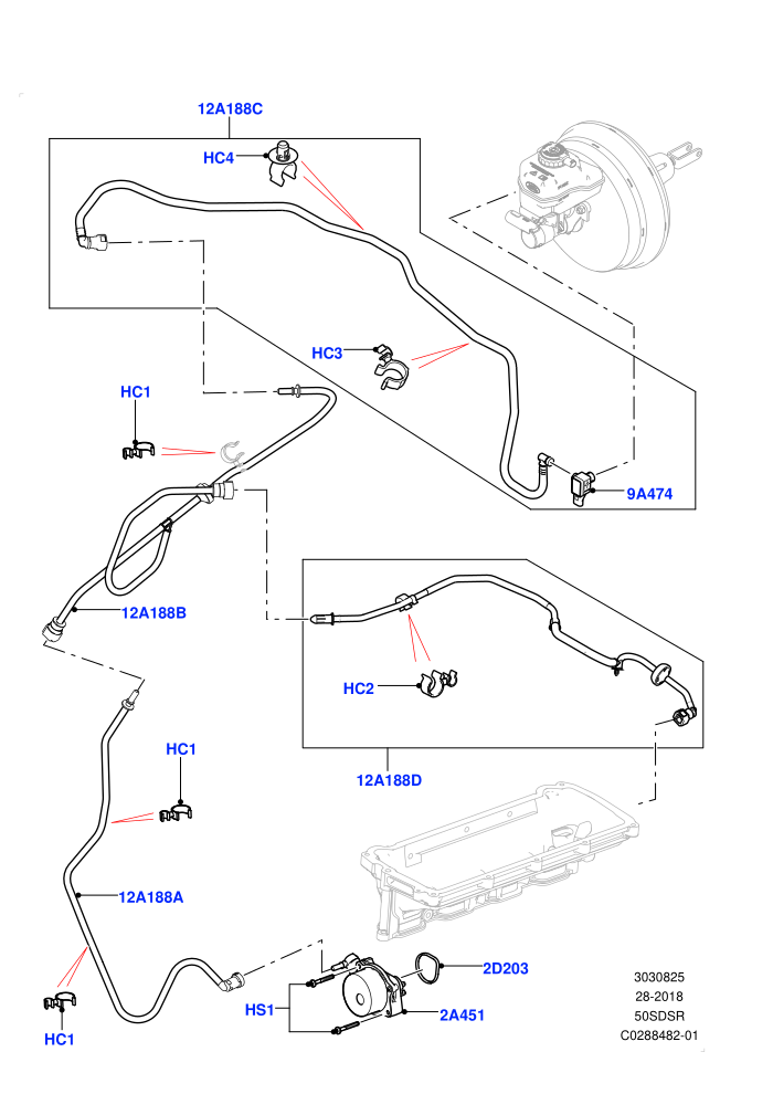Vacuum Control And Air Injection (5.0 Litre supercharged enhanced,5.0 Petrol AJ133 DOHC CDA,LHD)((V)FROMJA000001)