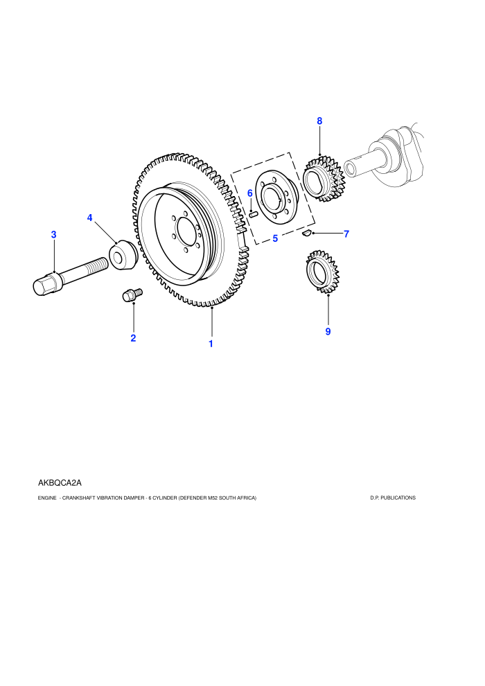 Crankshaft Vibration Damper (2.8L 6 Cyl BMW M52 Petrol)