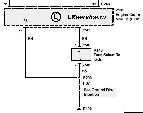 Подстроечное сопротивление Land Rover 