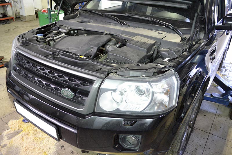 Замена приводного ремня Land Rover Freelander 2