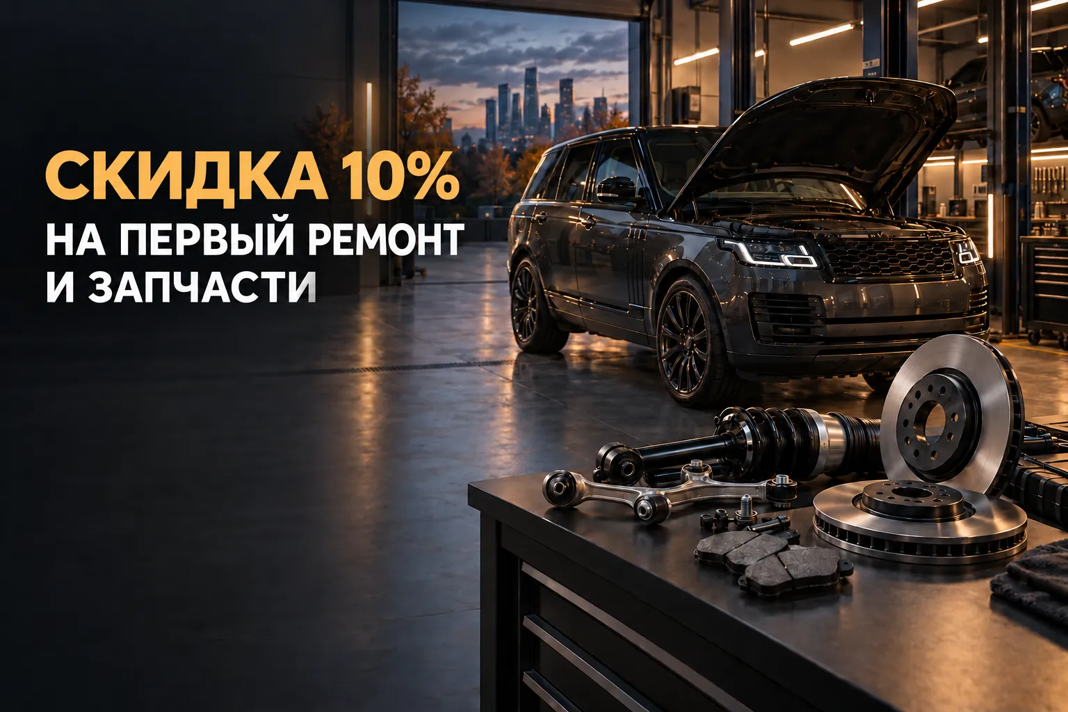 Скидка 10% на первый ремонт и запчасти